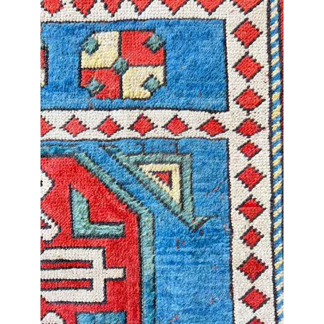 Art Deco Geometric Wool Milas Rug, Turkey, 1970s For Sale - Image 6 of 16