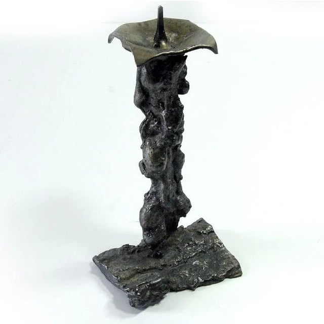 1970s Brutalist Table Candleholder, 1970s For Sale - Image 5 of 7