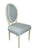 Art Deco Vintage Light Blue Upholstered Side Chair For Sale - Image 3 of 9