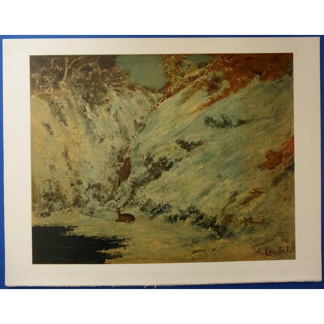 Gustave Courbet (1819-1877) Snowy Landscape in the Jura Mountains Color lithograph after a painting by the artist Signed...