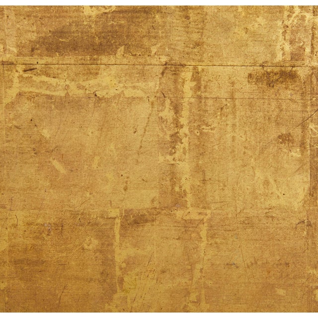 17th Century 17th Century Japanese Furosaki Tea Ceremony Screen, Farmhouse Landscape, C. 1650 For Sale - Image 5 of 8