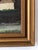 A vintage original oil painting of a countryside scene, dating from 1960. The painting shows cottages, greenery, and a...
