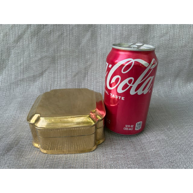 Vintage Polished Brass Lidded Box For Sale - Image 12 of 12
