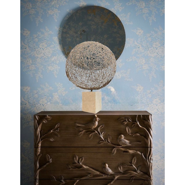 Large One-of-Kind Vintage Wire Sphere Sculpture by Scott Donadio 21” Round X 16” High For Sale - Image 9 of 10