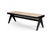 057 Civil Bench in Black Lacquered Wood and Woven Cane by Pierre Jeanneret for Cassina For Sale - Image 6 of 8
