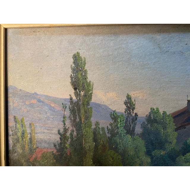 Jean-Philippe George Julliard, Geneva Countryside, Oil on Cardboard For Sale - Image 7 of 9