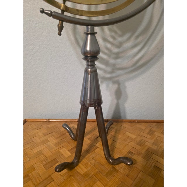 Late 19th Century Copernican Armillary Sphere Brass and Steel For Sale In Orlando - Image 6 of 10
