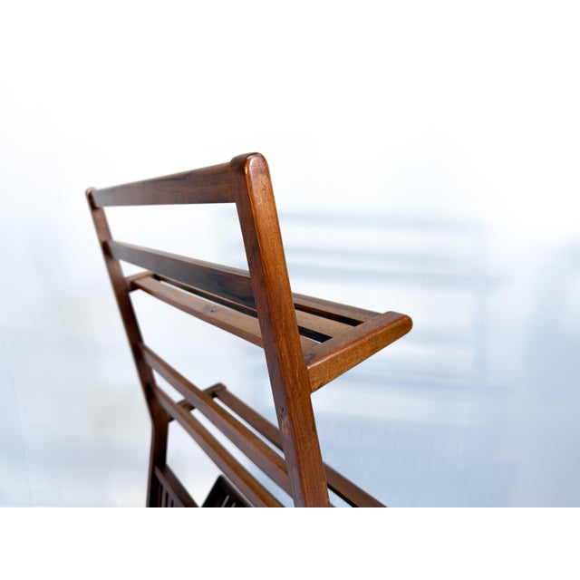 1960s Vintage Walnut Bookshelf and Magazine Rack, 1960s For Sale - Image 5 of 11