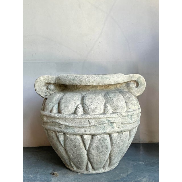 Late 20th Century Vintage Regency Monumental Fiberglass Planter For Sale - Image 5 of 6