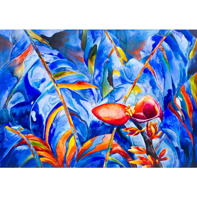Why This Work Matters Parry turns tropical foliage into an electrifying field of cobalt blue, interrupted by flashes of...