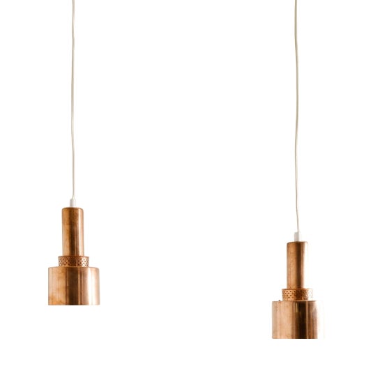 Mid-Century Swedish Copper Pendant Lamp by Hans-Agne Jakobsson, 1950s For Sale