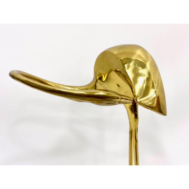 Mid-Century Modern Regency Brass Flamingo Umbrella Stand, 1960s For Sale - Image 3 of 11
