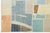 Blue Modernist Color-Block Handcrafted Wool Area Rug With Abstract Painterly Grid For Sale - Image 8 of 12