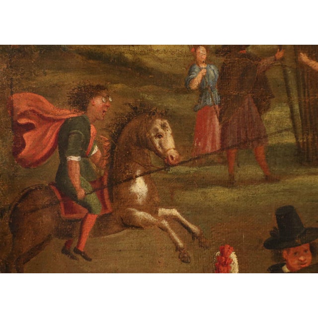 Alexander Van Bredael, Allegory of Human Folly, 18th Century, Oil Painting on Canvas, Framed For Sale - Image 13 of 16