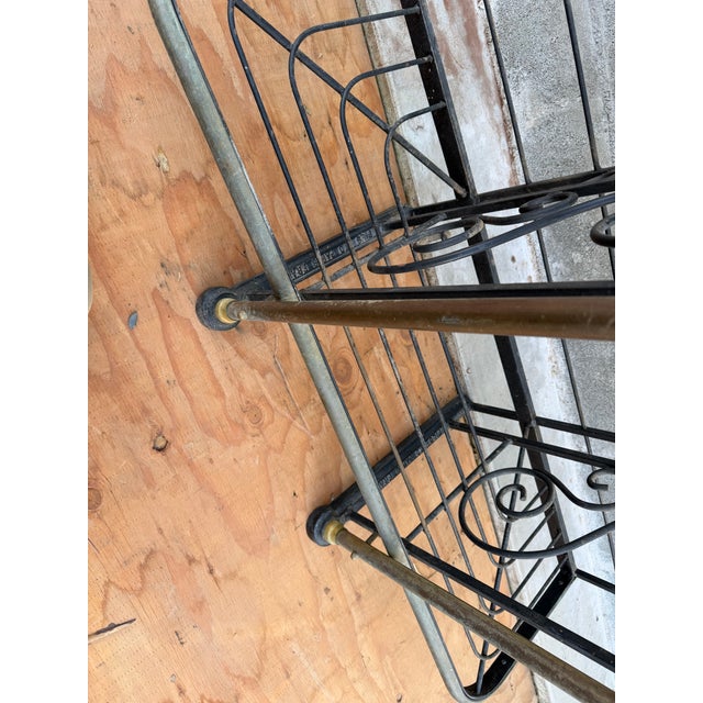 Antique French Iron & Brass Bakers Rack / Etagere With Laurel Crest, Circa 1900 For Sale - Image 12 of 12