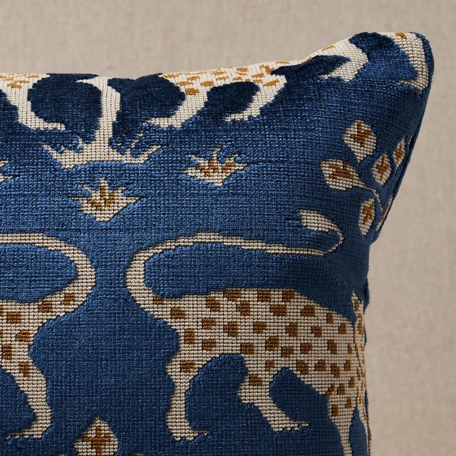 This pillow features Woodland Leopard Velvet with a self welt finish. A host of historic paintings and textiles served as...
