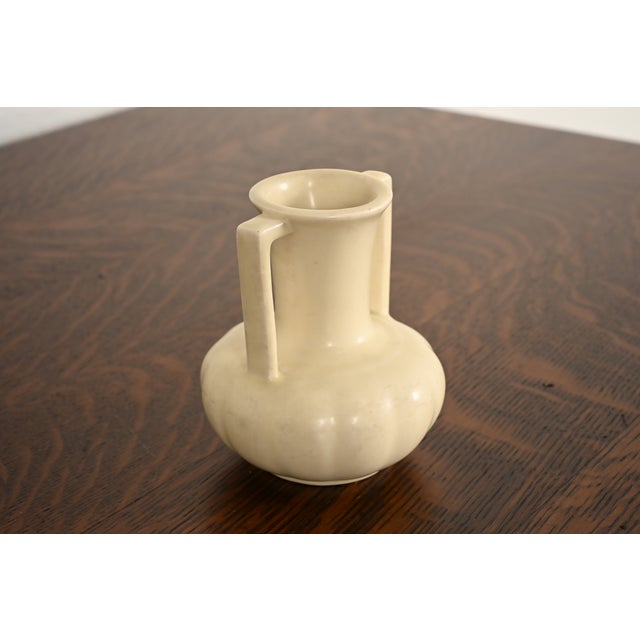 Rookwood Pottery Rookwood Pottery Arts & Crafts Glazed Ceramic Handled Vase, 1934 For Sale - Image 4 of 12
