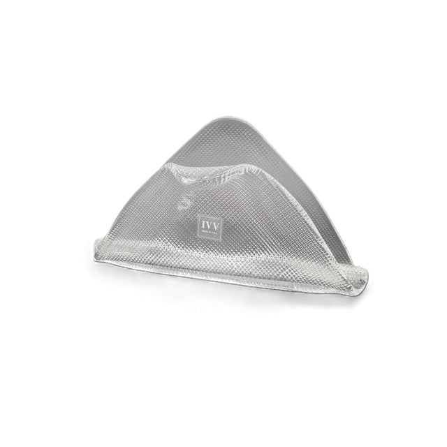 An elegant italian glass napkin holder manufactured by the renowned ivv glassworks – industria vetraria valdarnese. the...