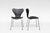 Fritz Hansen Black Leather Series 7 Dining Chairs by Arne Jacobsen for Fritz Hansen, Set of 4 For Sale - Image 4 of 9
