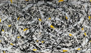 1990s Original Abstract Expressionist Splatter Painting by British Artist Gordon Couch