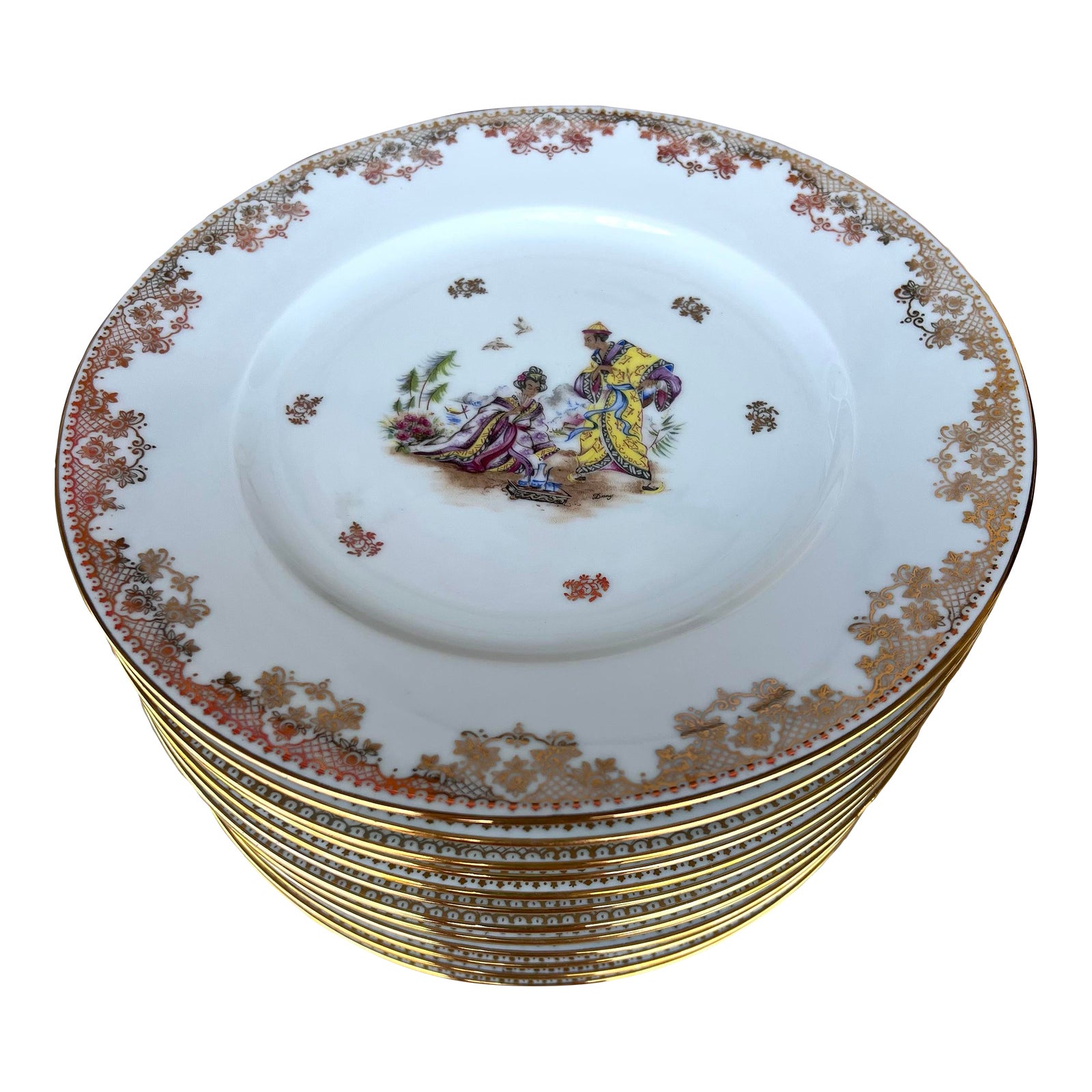 vintage-limoges-dinner-plates-