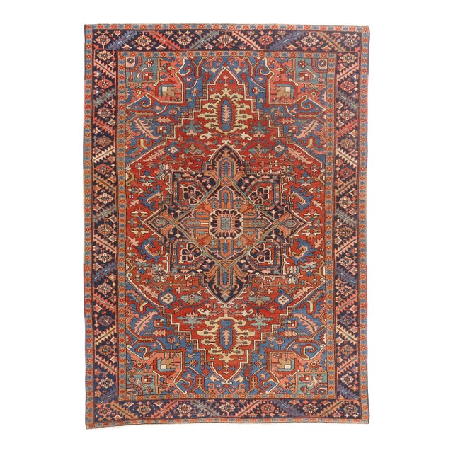Late 19th Century Persian Heriz Rug, 08'00 X 11'02 For Sale