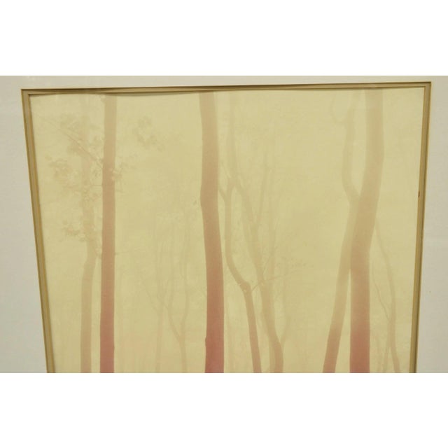 Late 20th Century Vintage David Lorenz Winston "Seven Trees" Landscape Signed Framed Art Print For Sale - Image 5 of 14