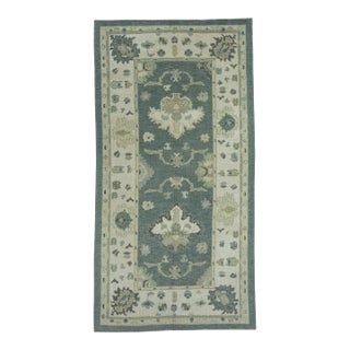 Turkish Oushak Rug 5'2" x 10' #18049 For Sale