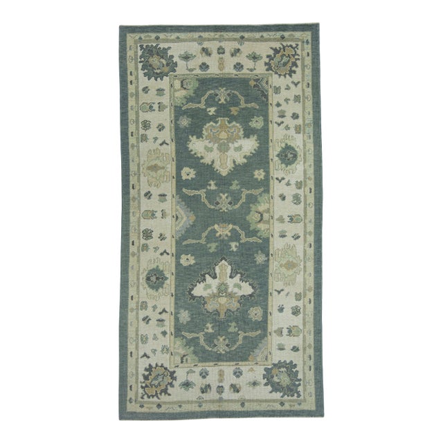 Turkish Oushak Rug 5'2" x 10' #18049 For Sale