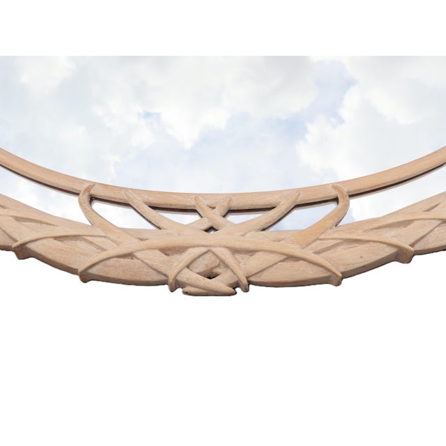 Carolina Mirror Company Vintage Carolina Mirror Company Palm Frond Wall Mirror For Sale - Image 4 of 10