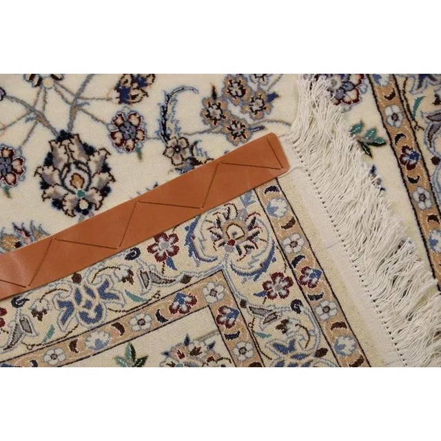 Brown Middle Eastern Hand-Knotted Nain Rug For Sale - Image 8 of 11