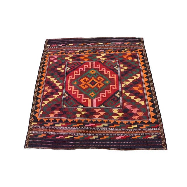 Vintage Handwoven Sofreh Kilim, 1920s For Sale - Image 12 of 12