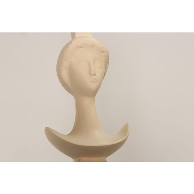 Plastic Vintage Figural Resin ‘Tête De Femme’ Caryatid Floor Lamp After Giacometti For Sale - Image 7 of 18