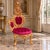 1970s Italian Artisan Baroque Gold Red Velvet Chairs-Pair For Sale - Image 9 of 11