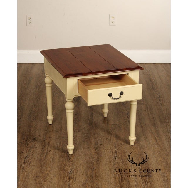 Ethan Allen 'Country Crossings' One-Drawer Side Table For Sale - Image 13 of 18