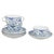 1950s Blue Fluted Half Lace Chocolate Cups with Saucers from Royal Copenhagen, 1959, Set of 8 For Sale - Image 5 of 5