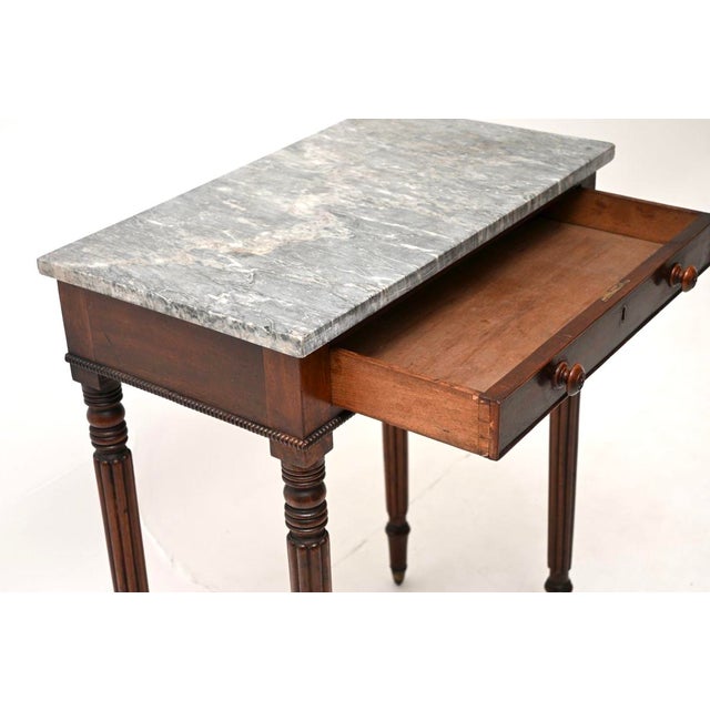 Antique Regency Period Marble Top Side Table, 1815 For Sale - Image 9 of 11