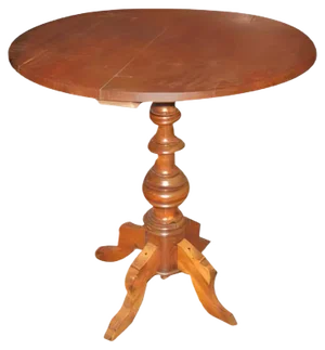 Italian Round Table in Walnut, 1800s