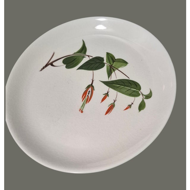American Vintage Four Salem u.s.a Floral Primrose Fuchsia Dissert Salad Plates For Sale - Image 3 of 7