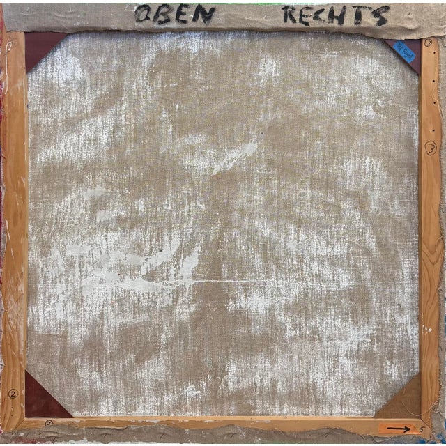 'Abstract Polyptych, 1984', Neo-Expressionist German School, Extra Large, Oversized, 79" X 79" For Sale - Image 16 of 18