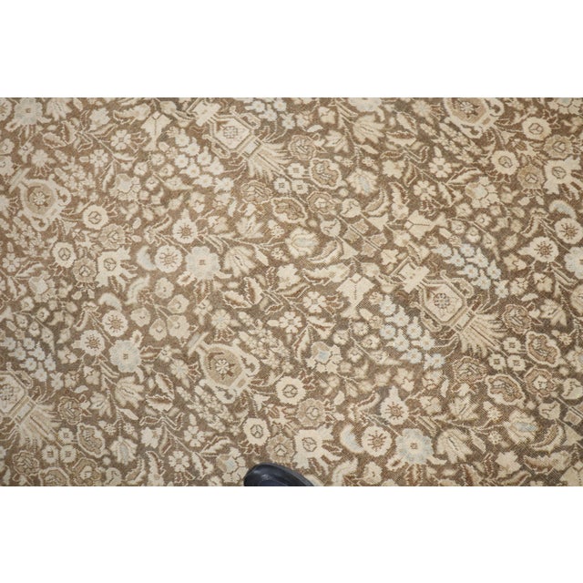 Brown Early 20th Century Zabihi Collection Brown Persian Meshed Room Size Rug - 8'8" x 11'7" For Sale - Image 8 of 11