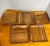 Rustic Vintage Teak-Wood Appetizer Plates Set of 10 For Sale - Image 3 of 9