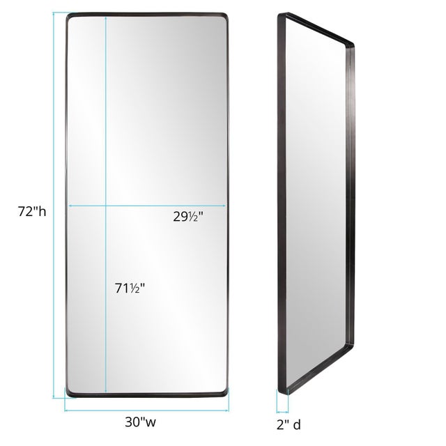 Steele Black Oversize Mirror For Sale In Chicago - Image 6 of 8