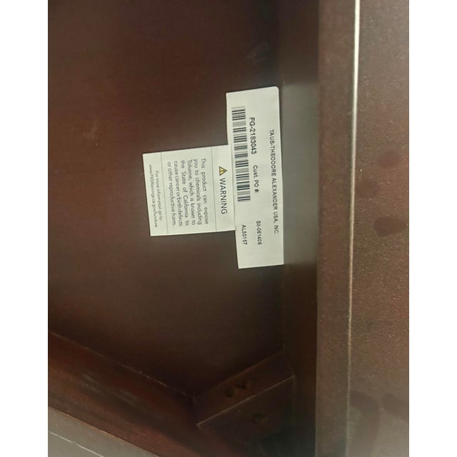 Wood Theodore Alexander Lawn Cricket Side Table - Like New For Sale - Image 7 of 7