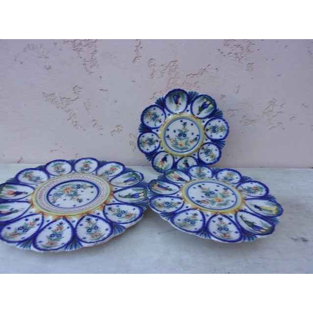 Late 19th Century 19th Century French Faience Server Oyster Henriot Quimper For Sale - Image 5 of 10