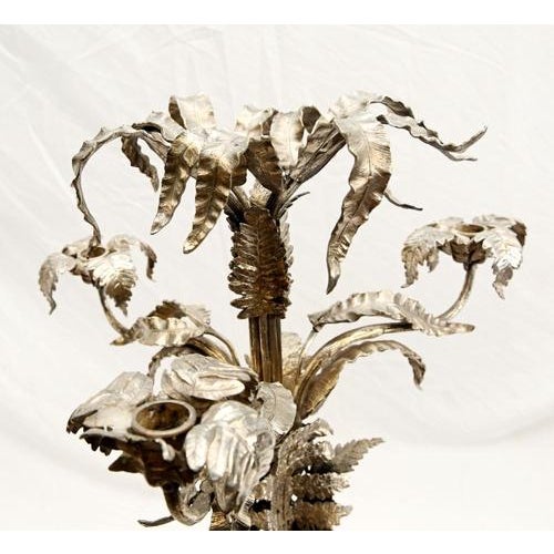 Silver Plate Palm Tree Candelabra, Sheffield For Sale - Image 9 of 18
