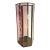 Tall Etched Glass and Brass Candle Holder For Sale