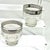 1950s McM-Starlyte-(S7t5)-Silver Banded,footed,– Cocktail/Liquor Glasses – Set of Four For Sale - Image 5 of 6