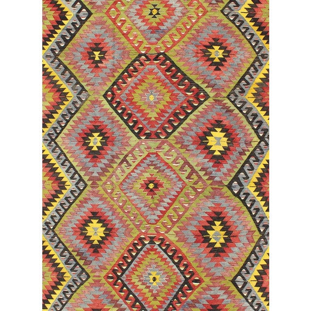 Vintage Turkish Kilim All-Over Design For Sale - Image 4 of 10