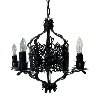 Unique Iron Chandelier With Ships For Sale